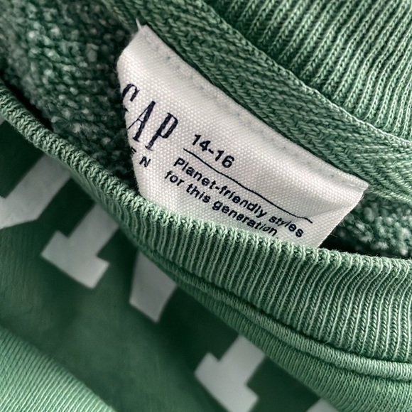 GAP Teen Green Montauk Sweatshirt 14-16 - Picture 3 of 5